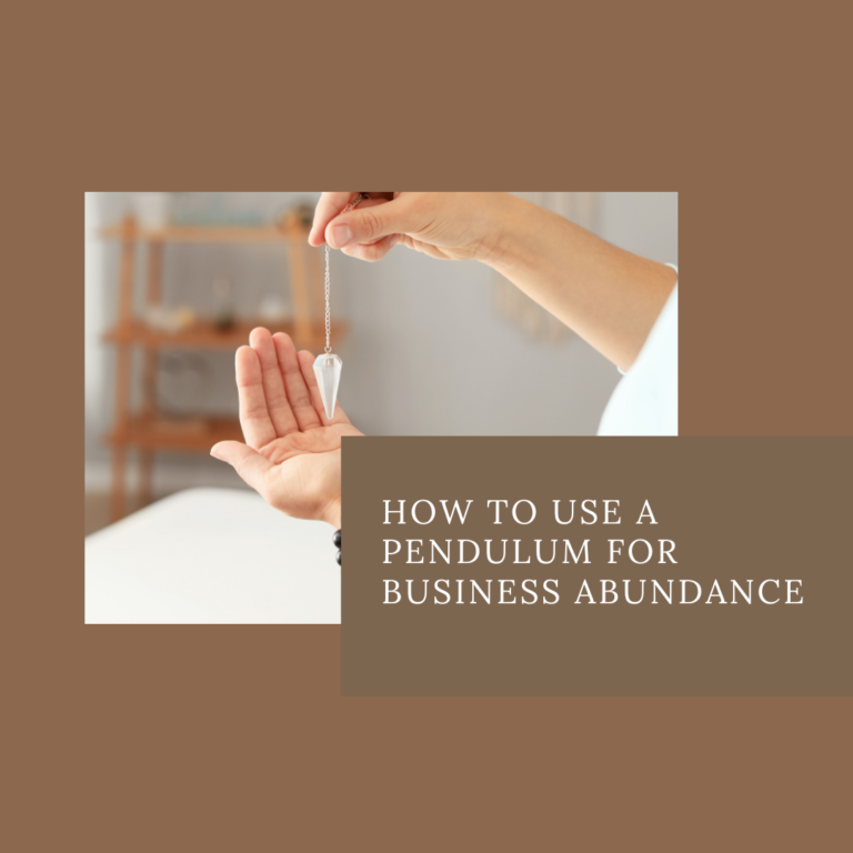 How to use a pendulum for business abundance